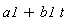 a1+b1*t