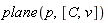 plane(p, [C, v])