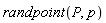 randpoint(P, p)