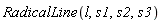 RadicalLine(l, s1, s2, s3)