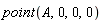 point(A, 0, 0, 0)