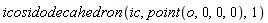 icosidodecahedron(ic, point(o, 0, 0, 0), 1)