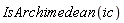 IsArchimedean(ic)