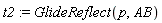 t2 := GlideReflect(p, AB)