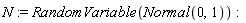 N := RandomVariable(Normal(0, 1))