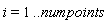 i = 1 .. numpoints
