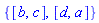 {[b, c], [d, a]}