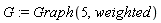 G := Graph(5, weighted)