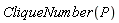 CliqueNumber(P)