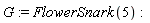 G := FlowerSnark(5)