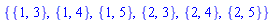 {{1, 3}, {1, 4}, {1, 5}, {2, 3}, {2, 4}, {2, 5}}