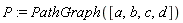 P := PathGraph([a, b, c, d])