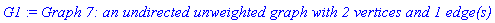 G1 := `Graph 7: an undirected unweighted graph with 2 vertices and 1 edge(s)`