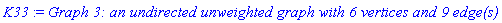 K33 := `Graph 3: an undirected unweighted graph with 6 vertices and 9 edge(s)`