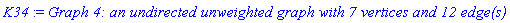 K34 := `Graph 4: an undirected unweighted graph with 7 vertices and 12 edge(s)`