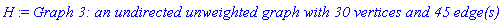 H := `Graph 3: an undirected unweighted graph with 30 vertices and 45 edge(s)`