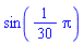 sin((1/30)*Pi)