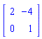 matrix([[2, -4], [0, 1]])