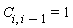 C[i, i-1] = 1