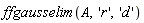 ffgausselim(A, 'r', 'd')