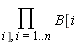 (&prod;) B[i