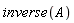 inverse(A)