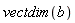 vectdim(b)
