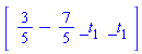 vector([3/5-(7/5)*_t[1], _t[1]])