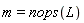 m = nops(L)