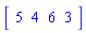 vector([5, 4, 6, 3])