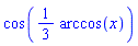 series(cos((1/3)*arccos(x)),ChebyshevT)