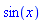 sin(x)