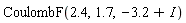 CoulombF(2.4, 1.7, -3.2+1.*I)