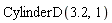 CylinderD(3.2, 1)