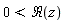 0 < Re(z)
