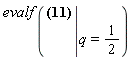 evalf(eval(EllipticNome(EllipticModulus(q)) = q, q = 1/2))