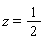 z = 1/2