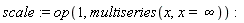 scale := op(1, multiseries(x, x = infinity))