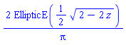 2*EllipticE((1/2)*(2-2*z)^(1/2))/Pi