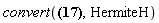 convert(erf(z), HermiteH)