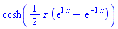 cosh((1/2)*z*(exp(I*x)-exp(-I*x)))