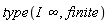 type(I*infinity, finite)