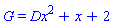 G = Dx^2+x+2