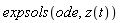 expsols(ode, z(t))