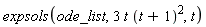 expsols(ode_list, 3*t*(t+1)^2, t)