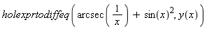 holexprtodiffeq(arcsec(1/x)+sin(x)^2, y(x))