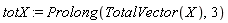 totX := Prolong(TotalVector(X), 3)