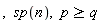 ,  sp(n),  p>=q