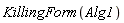 KillingForm(Alg1)