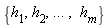 {h[1], h[2], h[m], () .. ()}